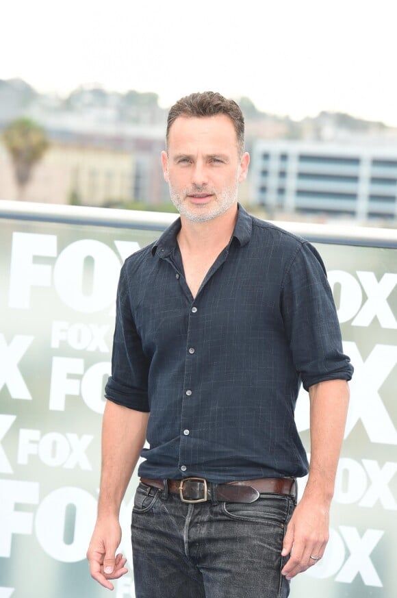 Andrew Lincoln lors du photocall pour la présentation de la neuvième saison de The Walking Dead, qui sera sa dernière, au Comic-Con de San Diego le 20 juillet 2018.
