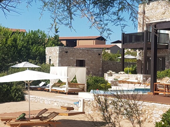 Exclusif - La villa Methoni que Cristiano Ronaldo a louée pour ses vacances à Costa Navarino en Grèce le 13 juillet 2018.
