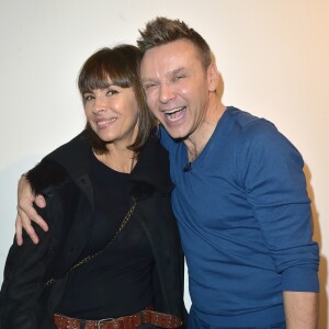 Mathilda May et JeanFi Janssens au cocktail après la générale du spectacle "JeanFi (Janssens) Décolle" à l'Alhambra à Paris, le 7 décembre 2017. © Giancarlo Gorassini/Bestimage