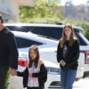 Exclusif - Denise Richards avec son compagnon Aaron Phypers et ses filles Sam Sheen, Lola Rose Sheen et Eloise Richards à Malibu, le 13 mai 2018