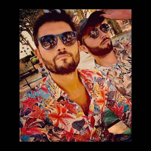 Christophe Beaugrand en vacances dans le sud avec son mari Ghislain - Instagram, 5 août 2018