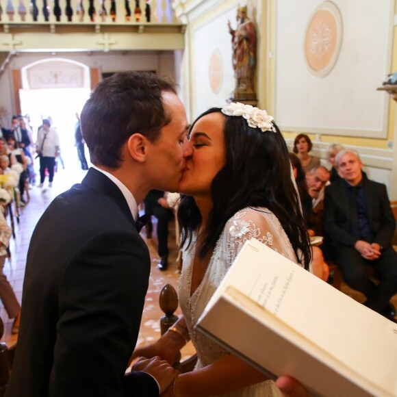 Exclusif - Prix spécial - Mariage religieux en l'église de Villanova d' Alizée et Grégoire Lyonnet - Villanova le 18 juin 2016 © Olivier Huitel - Olivier Sanchez / Bestimage - Crystal 18/06/2016 - Villanova