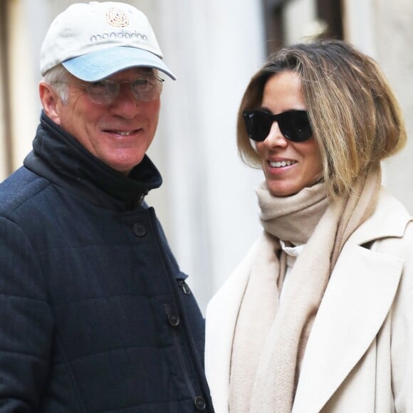 Exclusif - Richard Gere à Saint-Paul-de-Vence pour l'anniversaire de sa compagne Alejandra Silva (35 ans). Le 17 février 2018.