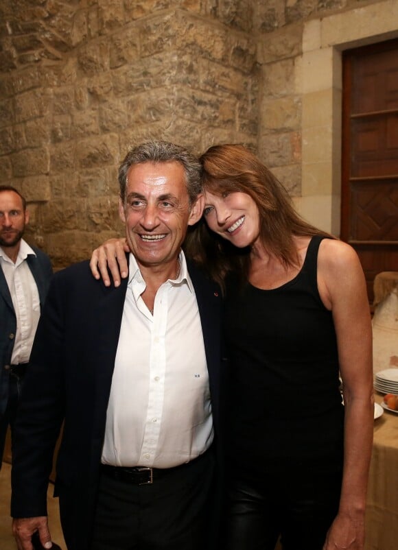 Carla Bruni-Sarkozy et son mari Nicolas Sarkozy - Coulisses du concert de Carla Bruni-Sarkozy au Beiteddine Art Festival à Beyrouth au Liban le 30 juillet 2018. ©DominiqueJacovides/Bestimage