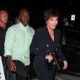 Corey Gamble et sa compagne Kris Jenner - Arrivées et sorties des célébrités venues au restaurant "Craig's" puis au club "Delilah" pour célébrer les 21 ans de Kylie Jenner à Los Angeles, le 9 août 2018.