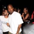 Kanye West - Arrivées et sorties des célébrités venues au restaurant "Craig's" puis au club "Delilah" pour célébrer les 21 ans de Kylie Jenner à Los Angeles, le 9 août 2018.