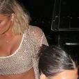 Khloé Kardashian - Arrivées et sorties des célébrités venues au restaurant "Craig's" puis au club "Delilah" pour célébrer les 21 ans de Kylie Jenner à Los Angeles, le 9 août 2018.