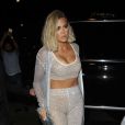 Khloé Kardashian - Arrivées et sorties des célébrités venues au restaurant "Craig's" puis au club "Delilah" pour célébrer les 21 ans de Kylie Jenner à Los Angeles, le 9 août 2018.