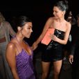 Kourtney Kardashian, Kendall Jenner - Arrivées et sorties des célébrités venues au restaurant "Craig's" puis au club "Delilah" pour célébrer les 21 ans de Kylie Jenner à Los Angeles, le 9 août 2018.