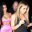 Kim Kardashian, Larsa Pippen - Arrivées et sorties des célébrités venues au restaurant "Craig's" puis au club "Delilah" pour célébrer les 21 ans de Kylie Jenner à Los Angeles, le 9 août 2018.