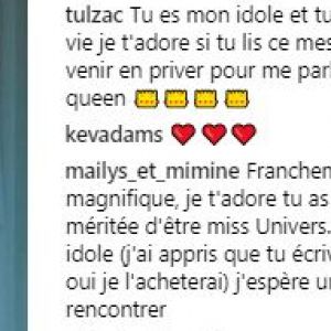 Kev Adams laisse un commentaire dans la dernière publication de sa chérie Iris Mittenaere - Instagram, 14 août 2018