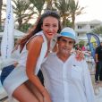 Exclusif - Delphine Wespiser et Mohamed Jerad (Directeur du Radisson Blu) - Beach Party du Radisson Blu de Djerba, le 5 août 2018. © Philippe Doignon/Bestimage