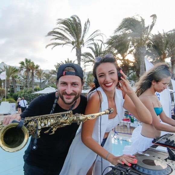 Exclusif - Delphine Wespiser et Natty Rico - Beach Party du Radisson Blu de Djerba, le 5 août 2018. © Philippe Doignon/Bestimage