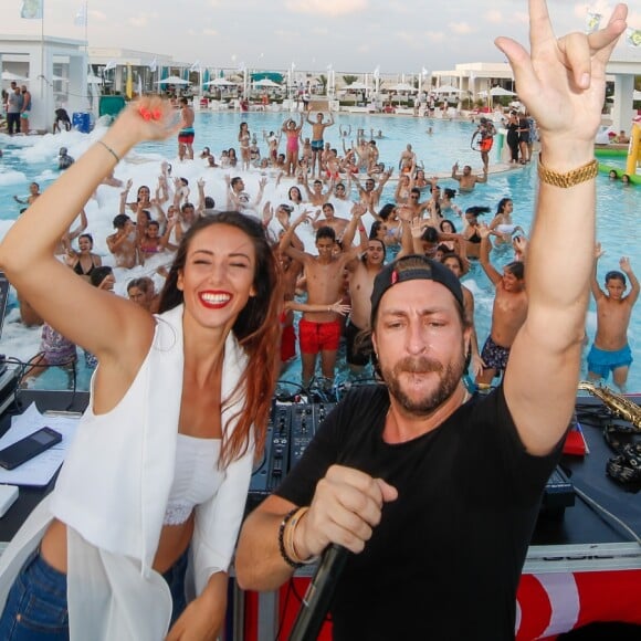 Exclusif - Delphine Wespiser et Natty Rico - Beach Party du Radisson Blu de Djerba, le 5 août 2018. © Philippe Doignon/Bestimage