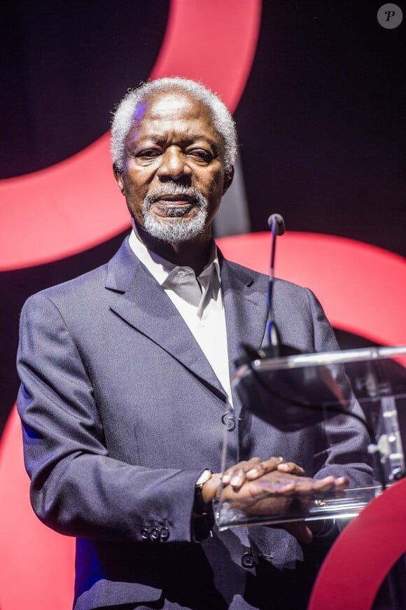 Kofi Annan et Hina Jilani participent au forum Global Citizen Live 2018 à Londres le 17 avril 2018.