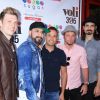 Le groupe Backstreet Boys (Nick Carter, Kevin Richardson, A. J. McLean, Brian Littrell et Howie Dorough) à l'inauguration de la boutique "Sugar Factory American Brasserie" à Las Vegas, le 20 avril 2017.