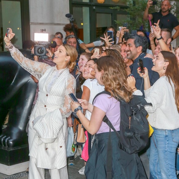 Blake Lively à la sortie de l'hôtel Crosby à New York, le 19 août 2018.