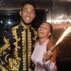 Exclusif - Tony Yoka et sa femme Estelle Mossely - Anniversaire d'Estelle Mossely au VIP Room à Saint-Tropez, Côte d'Azur, France, le 19 août 2018. © Rachid Bellak/Bestimage
