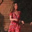 Exclusif - Hilary Swank et son compagnon Philip Schneider quittent le restaurant Soho House après un dîner avec la mère de Hilary Judy Swank à Malibu le 12 juillet 2018