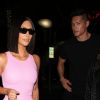 Kim Kardashian est allée diner avec des amis au restaurant Madeo après avoir assisté à la vente aux enchères de Christie's et What Goes Around Comes Around. Beverly Hills, le 21 août 2018.