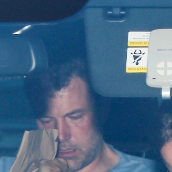 Jennifer Garner et Ben Affleck en voiture sur la route du centre de désintoxication Canyon Treatment Center à Los Angeles le 22 août 2018