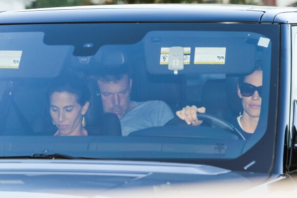 Jennifer Garner et Ben Affleck en voiture sur la route du centre de désintoxication Canyon Treatment Center à Los Angeles le 22 août 2018