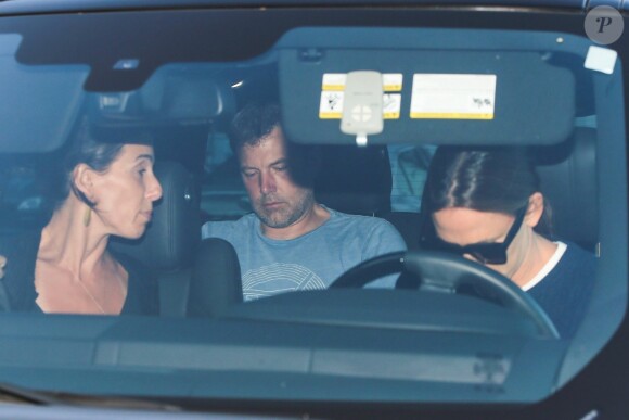 Jennifer Garner et Ben Affleck en voiture sur la route du centre de désintoxication Canyon Treatment Center à Los Angeles le 22 août 2018