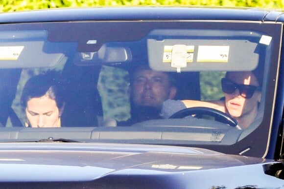 Jennifer Garner et Ben Affleck en voiture sur la route du centre de désintoxication Canyon Treatment Center à Los Angeles le 22 août 2018