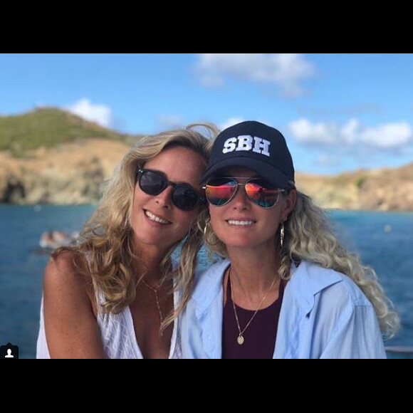 Laeticia Hallyday avec son amie Marie Poniatowski sur Instagram le 22 août 2018.