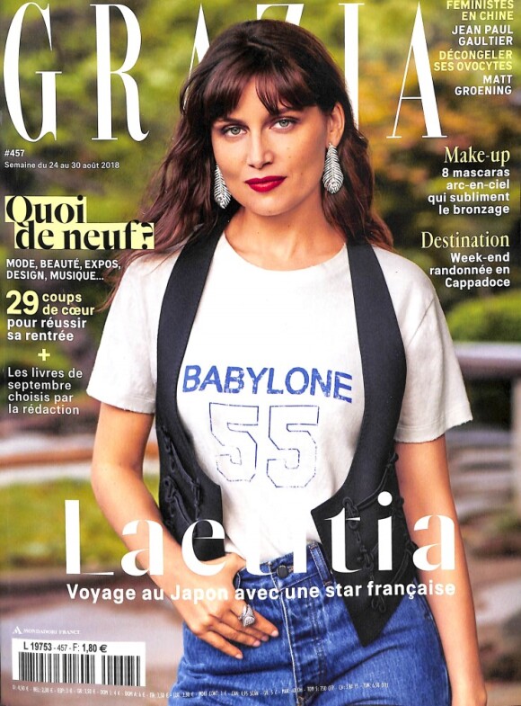 Couverture du magazine "Grazia" en kiosque le 24 août 2018.