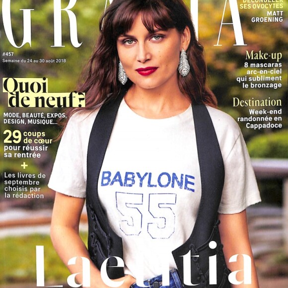 Couverture du magazine "Grazia" en kiosque le 24 août 2018.