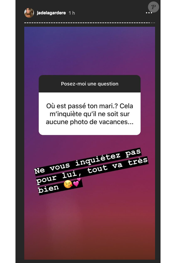 Jade Lagardère a répondu à ses abonnés sur Instagram, entre le 23 et le 24 août 2018