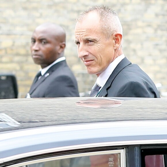 La première dame Brigitte Macron arrive à l'Académie royale des beaux-arts du Danemark à Copenhague avec la princesse Mary de Danemark le 28 août 2018. © Dominique Jacovides / Bestimage