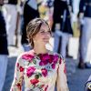 La princesse Sofia, le prince Carl Philip et leurs enfants le prince Gabriel et le prince Alexander au baptême de la princesse Adrienne de Suède à Stockholm au palais Drottningholm en Suède le 8 juin 2018.