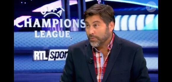 Stéphane Pauwels sur la chaîne RTL-TVI pour "RTL Sport3 le 21 août 2018.