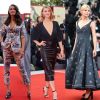 Charlotte Le Bon, Gaia Weiss et Clémence Poésy à la Mostra de Venise, le 29 août 2018.