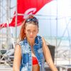 Exclusif - Rendez-vous avec Delphine Wespiser lors de la Beach Party du Radisson Blu Party de Djerba, le 5 août 2018.