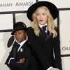Madonna et son fils David Banda aux Grammy Awards à Los Angeles le 26 janvier 2014.