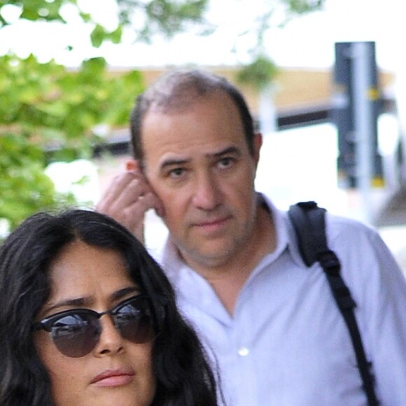 Salma Hayek et son mari François-Henri Pinault arrivent à Venise pour le 75ème festival du film, la Mostra le 31 août 2018.