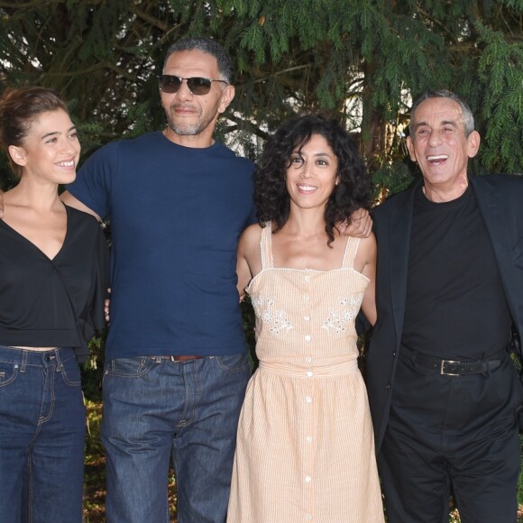 Natacha Krief, Roschdy Zem, Naidra Ayadi (réalisatrice), Thierry Ardisson (producteur), Romain Rousseau (producteur) et Maxime Delauney (producteur) pour le film "Ma fille" lors du troisième jour de la 11ème édition du festival du Film Francophone d'Angoulême, France, le 23 août 2018. © Coadic Guirec/Bestimage