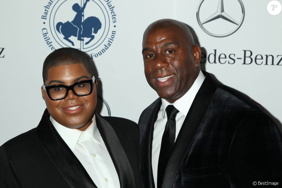 Magic Johnson Et Son Fils EJ Johnson Lors Du 2014 Carousel Of Hope Ball ...