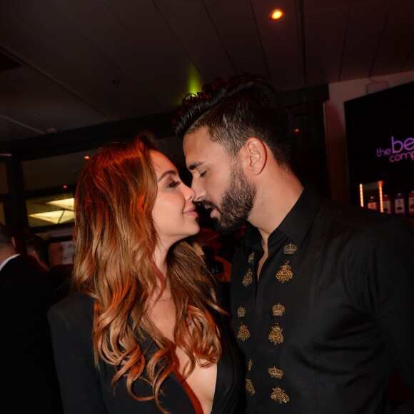 Exclusif - Nabilla Benattia et Thomas Vergara s'embrassent lors d'une soirée privée à la Villa des Amandiers lors du 71ème Festival International de Cannes le 14 mai 2018. © Rachid Bellak/Bestimage