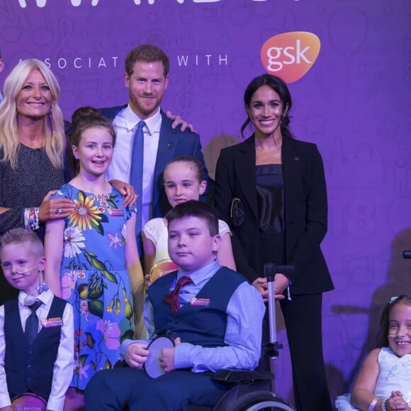 Le prince Harry, duc de Sussex et Meghan Markle, duchesse de Sussex à la soirée WellChild Awards à l'hôtel Royal Lancaster à Londres le 4 septembre 2018.