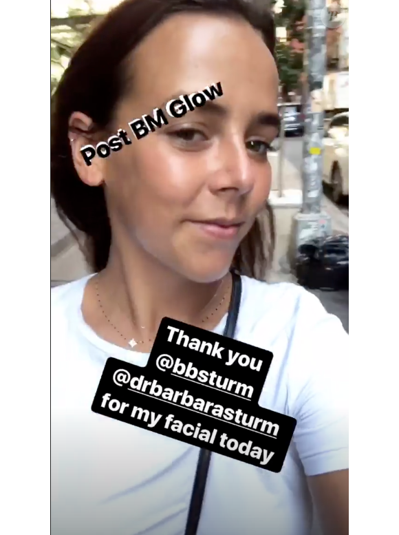 Pauline Ducruet quelques heures avant le défilé Tom Ford de la Fasion Week de New York le 5 septembre 2018, image extraite de sa story Instagram.