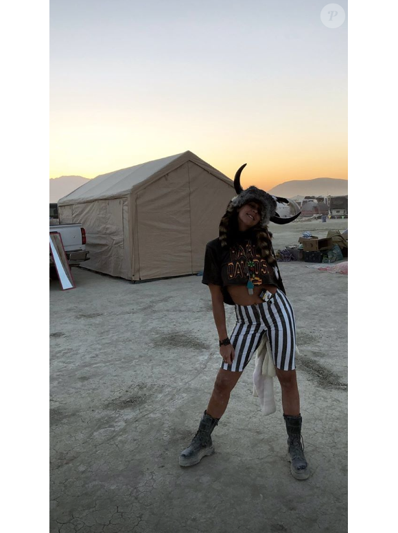 Pauline Ducruet à Burning Man, image extraite de sa story Instagram, septembre 2018.