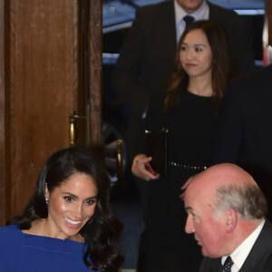 Le prince Harry et Meghan Markle (robe Jason Wu), duc et duchesse de Sussex, à leur arrivée pour le gala de charité The Royal Armouries' 100 Days to Peace au Central Hall Westminster à Londres le 6 septembre 2018, une soirée musicale commémorant le centenaire des cent derniers jours de la Première Guerre mondiale.