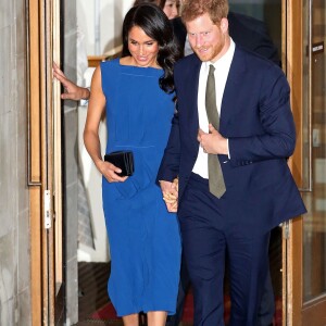 Le prince Harry et Meghan Markle (robe Jason Wu), duc et duchesse de Sussex, ont assisté au gala de charité The Royal Armouries' 100 Days to Peace au Central Hall Westminster à Londres le 6 septembre 2018, une soirée musicale commémorant le centenaire des cent derniers jours de la Première Guerre mondiale.