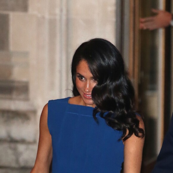 Le prince Harry et Meghan Markle (robe Jason Wu), duc et duchesse de Sussex, ont assisté au gala de charité The Royal Armouries' 100 Days to Peace au Central Hall Westminster à Londres le 6 septembre 2018, une soirée musicale commémorant le centenaire des cent derniers jours de la Première Guerre mondiale.