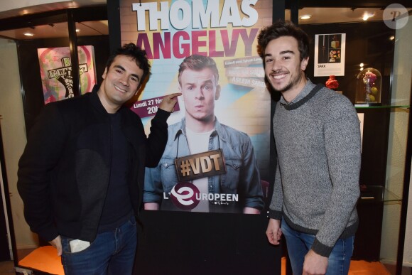 Exclusif - Alex Goude et son mari Romain lors du Showcase de Thomas Angelvy au théâtre l'Européen à Paris, France, le 27 février 2017. © Giancarlo Gorassini/Bestimage