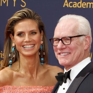 Heidi Klum et Tim Gunn aux Primetime Creative Arts Emmy Awards au Microsoft Theater à Los Angeles, le 9 septembre 2018.